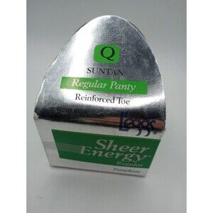 Leggs Sheer Energy Pantyhose Size Q Suntan Regular Panty